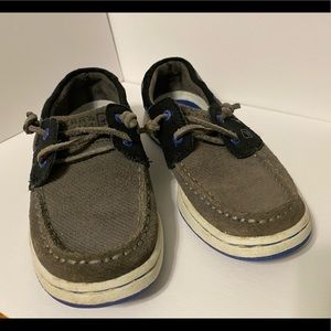 Kid’s Grey Sperry Top-Sider Spy Cupsole 2-Eye 12c